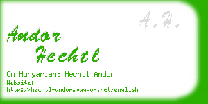 andor hechtl business card